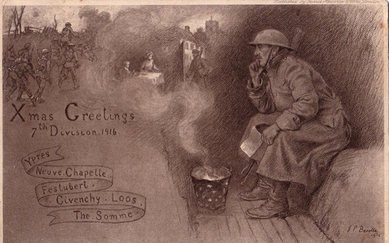 Greetings Card 7th division, 1916