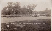 Church Parade for the 22nd and 24th Manchesters at Grantham, 1915