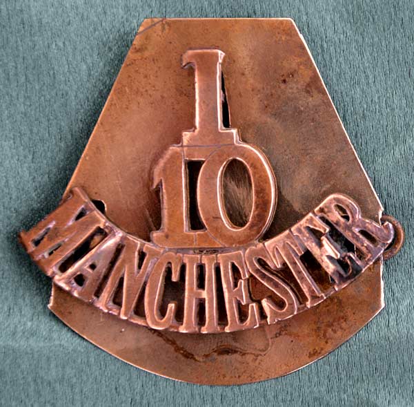 John Hardy Haigh, 10th Battalion, The Manchester Regiment, cap badge