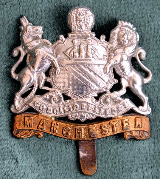 John Hardy Haigh, 10th Battalion, The Manchester Regiment, cap badge