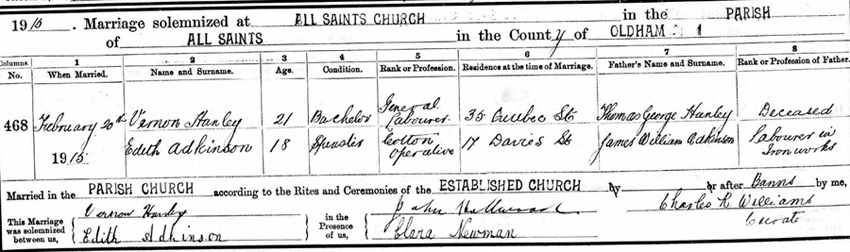 Parish Register - All Saints Church, Oldham
