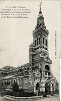 Albert- The Basilica of N.-D. de Brebières today destroyed by Germans 