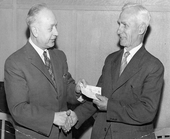 Vernon retired as groundsman in 1961 after 25 years