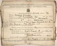 Discharge Papers, 1918, for George Howard