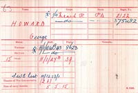 George Howard - Medal card