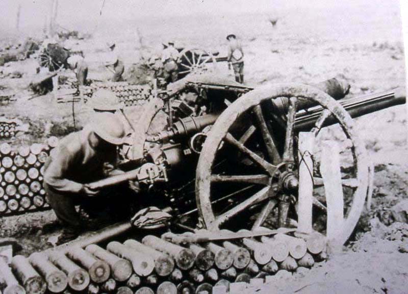 Postcard - Ammunition Convoy on the Somme