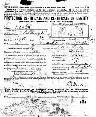 Protection Certificate