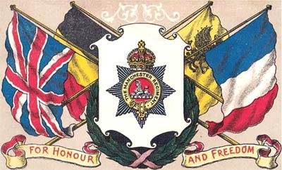 Manchester Regiment greeting card WW1