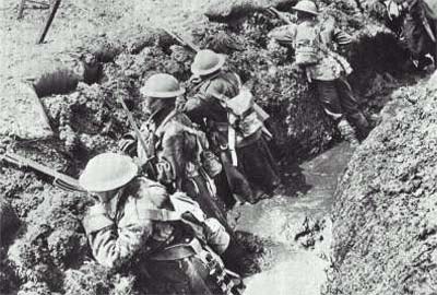 WW1 Trench full of water