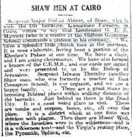 'Shaw Men at Cairo'