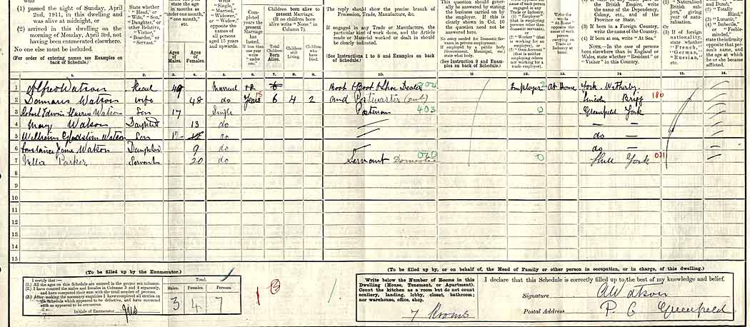 1911	census: