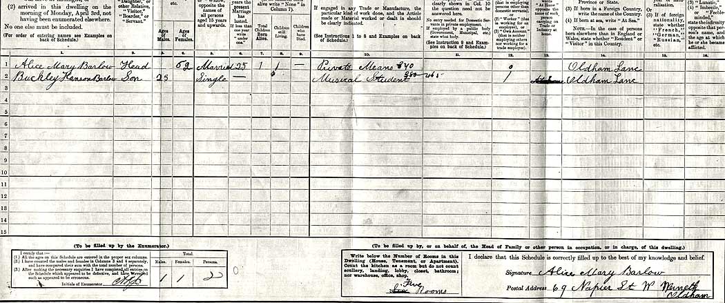 1911	census: