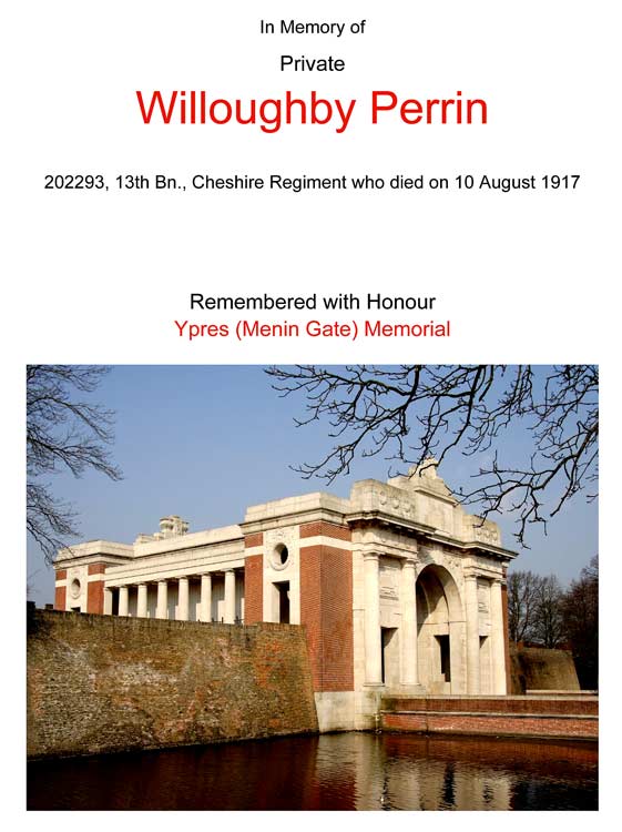 From the Commemorative Certificate for Willoughby Perrin