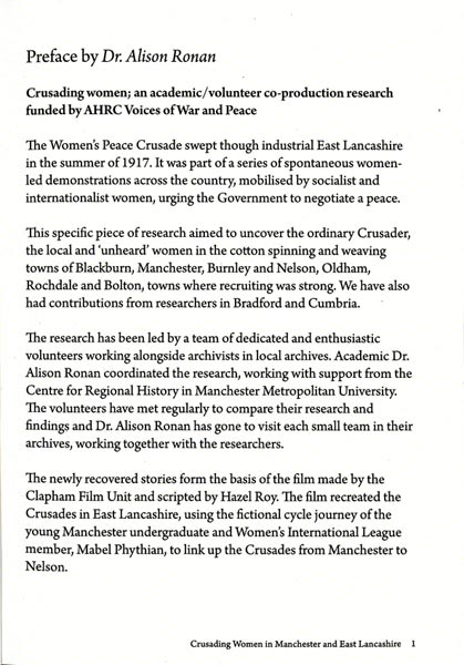 'The Women's Peace Crusade, 1917-1918 : Preface
