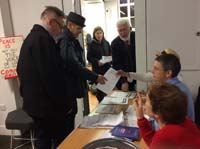 Visitors coming to the launch of the book and film