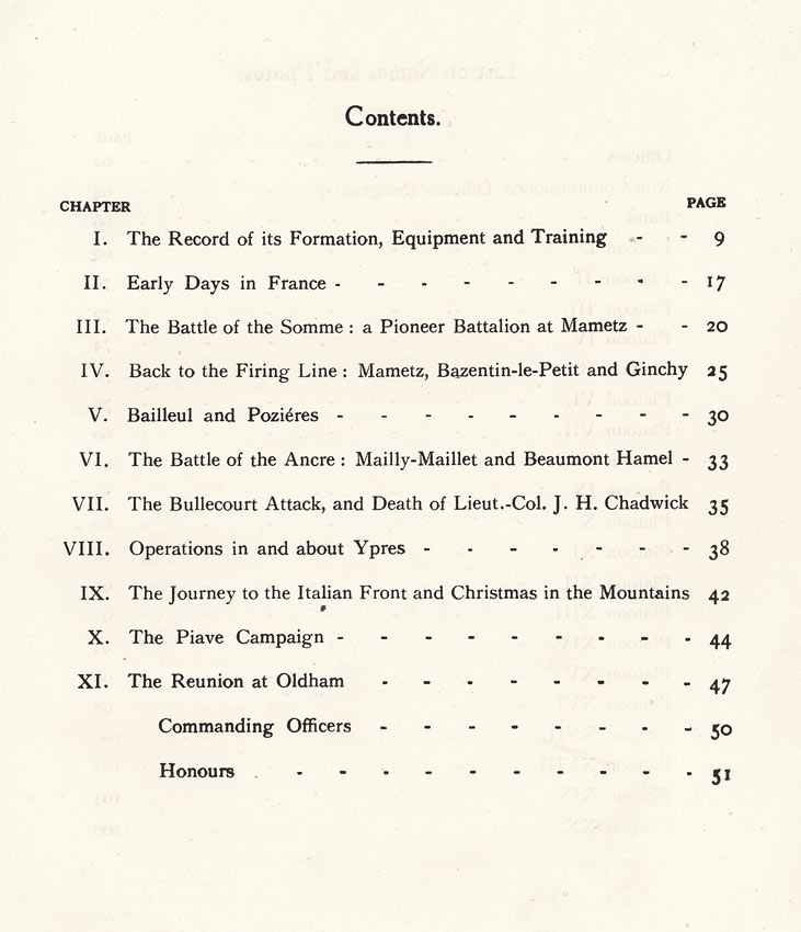 Oldham Historical Research Group - The 24th Battalion Manchester Regiment - the Oldham Comrades