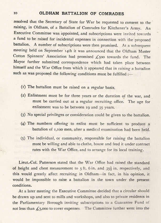 Oldham Historical Research Group - The 24th Battalion Manchester Regiment - the Oldham Comrades