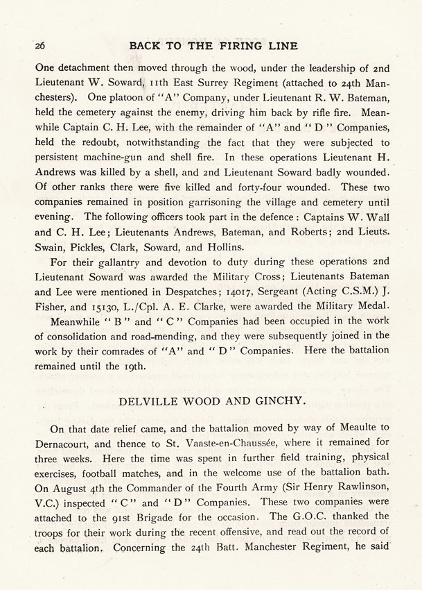 Oldham Historical Research Group - The 24th Battalion Manchester Regiment - the Oldham Comrades