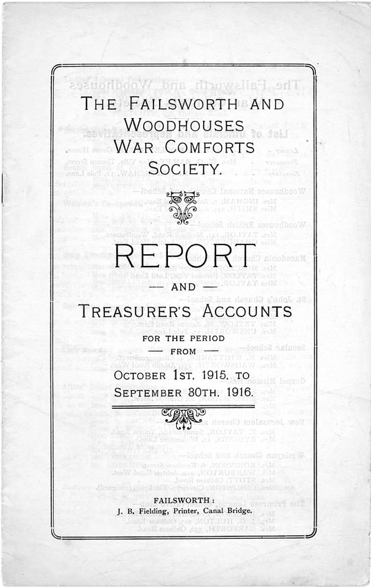 'The Failsworth and Woodhouses War Comforts Society'