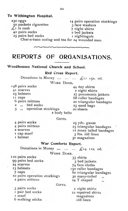 'The Failsworth and Woodhouses War Comforts Society'