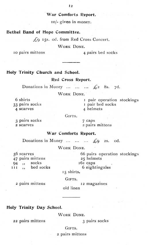 'The Failsworth and Woodhouses War Comforts Society'