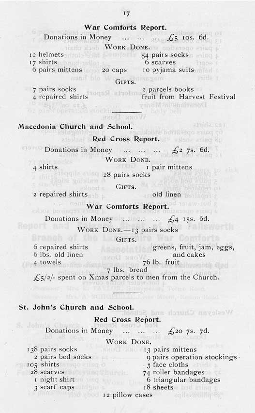 'The Failsworth and Woodhouses War Comforts Society'