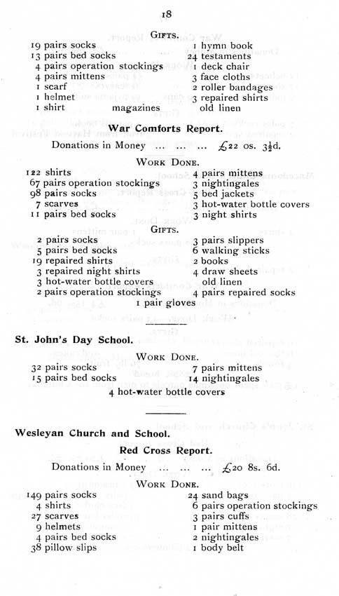 'The Failsworth and Woodhouses War Comforts Society'