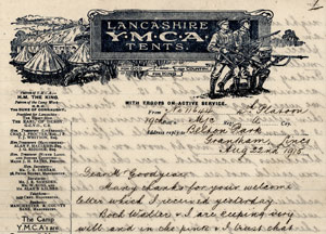 Letter from Frank Ramsbottom, of Failsworth, 