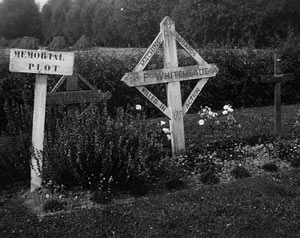 Memorial plot for fallen soldier - Edward Garside Whitehead