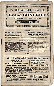Programme for Concert, 1918