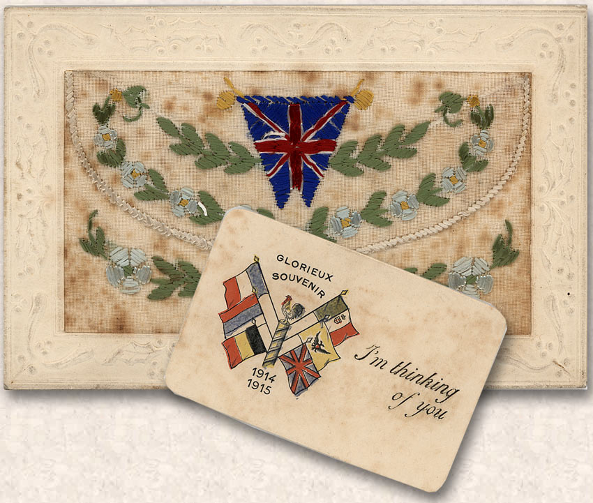 silk card WW1