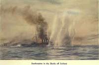 HMS 'Southampton' in the Battle of Jutland.
