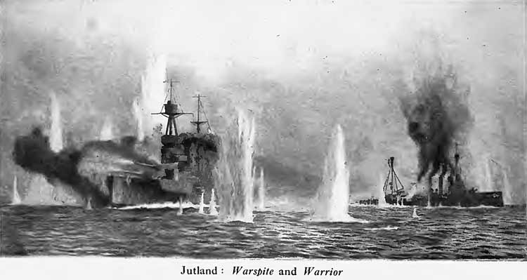 Warspte and Warrior at the Battle of Jutland
