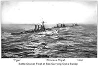 Battle Cruiser Fleet at Sea Carrying out a Sweep