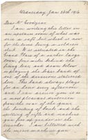 Letter : British Expeditionary Force, France January 22nd, 1916