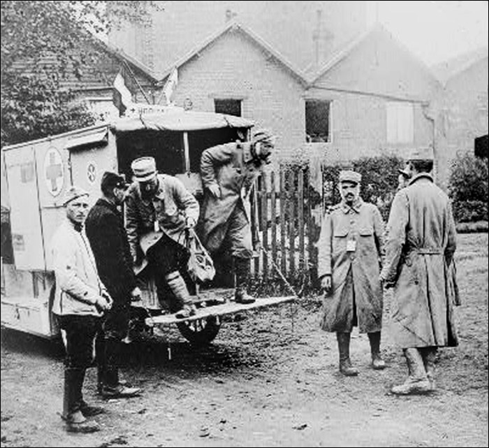 "British Red Cross ambulance in French service. Northern France"