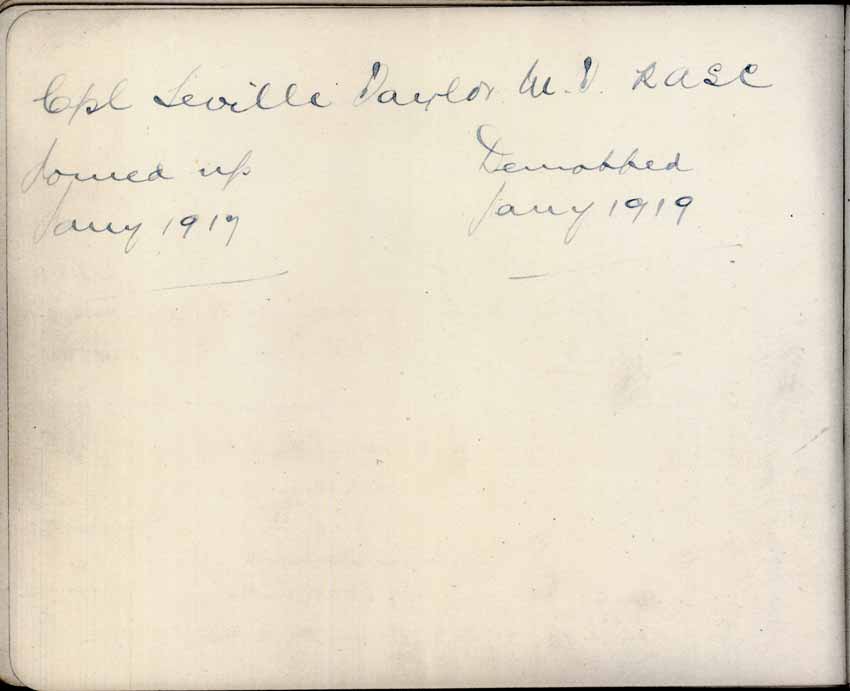 St Paul's Methodist church WW1 Memorial Autograph Book  - Cpl. Seville Naylor