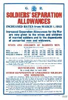 Soldiers' Separation Allowance 1914-1918