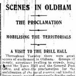 'The Oldham Standard' Wednesday August 5th 1914 (Transcript)