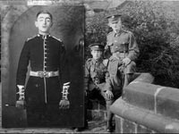 Edward Garside Whitehead - Grenadier Guards in dress uniform on left