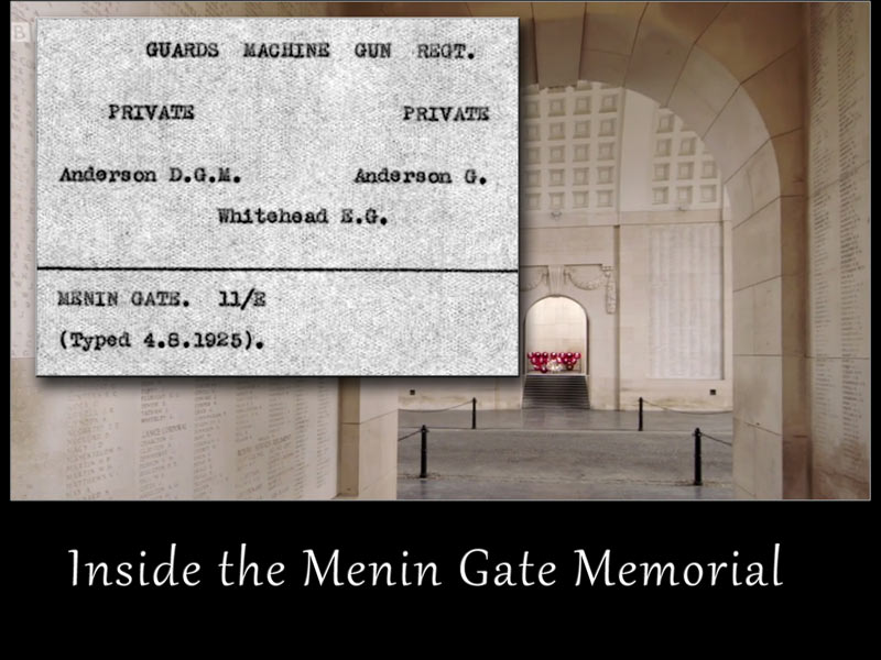 Edward Garside Whitehead - Grenadier Guards Remembered on the Menin Gate 