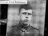 Private Fred Robinson, Manchester Regiment
