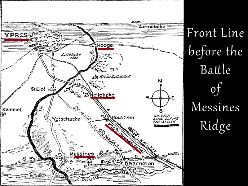 Front Line before the Battle of Messines Ridge in June 1917