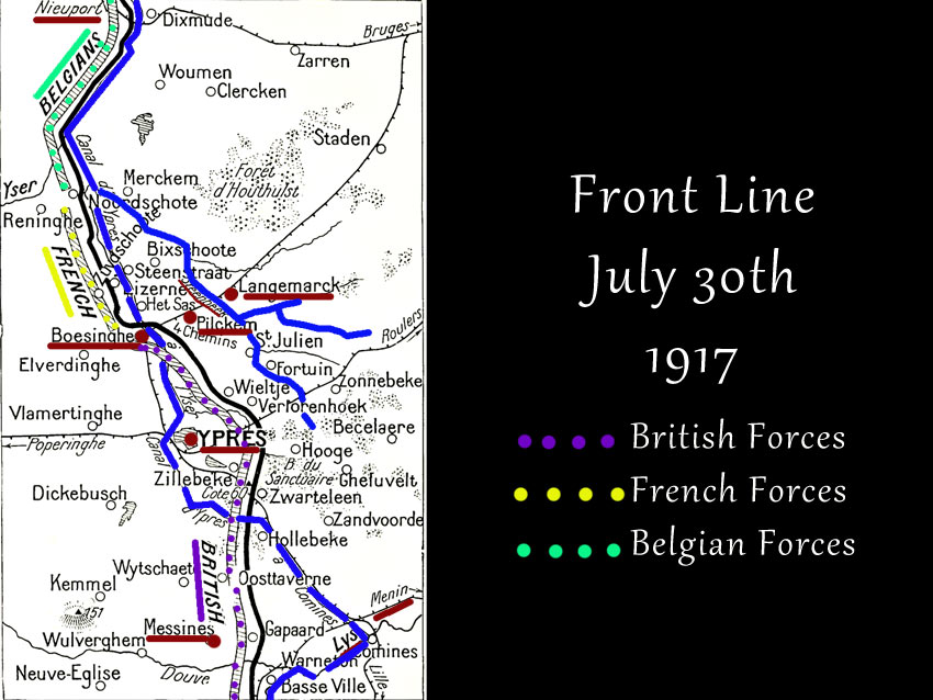 Front Line at Ypres - July 30th 1917