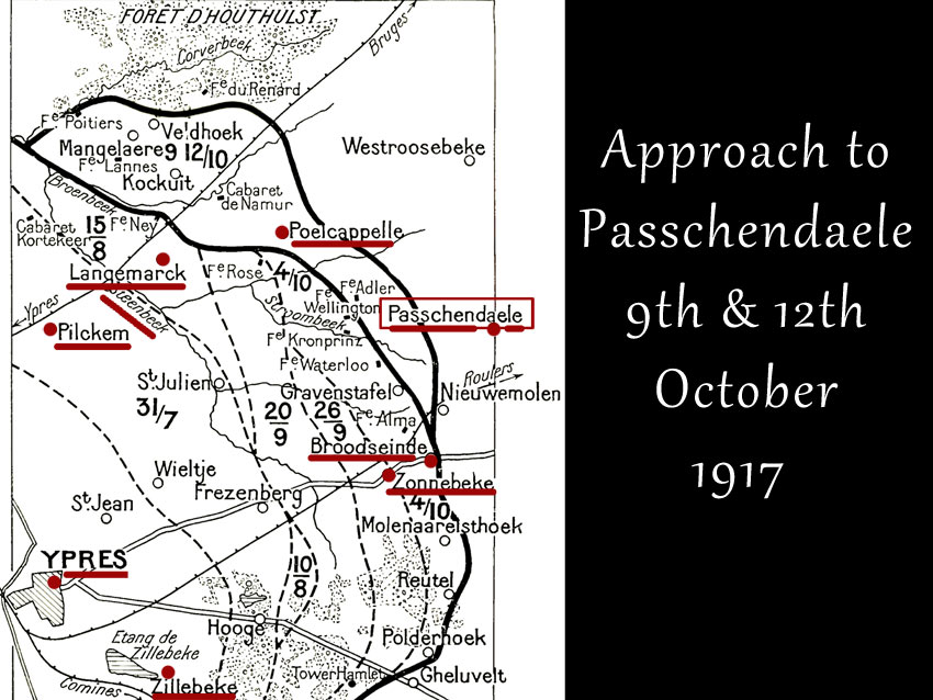 Approach to Passchendaele, 9th and 12th October 1917 