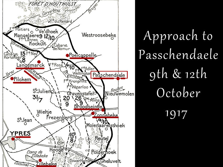 Approach to Passchendaele, 9th and 12th October 1917