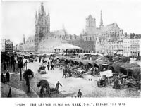 Ypres, The Grande Place on Market Day, Before the War