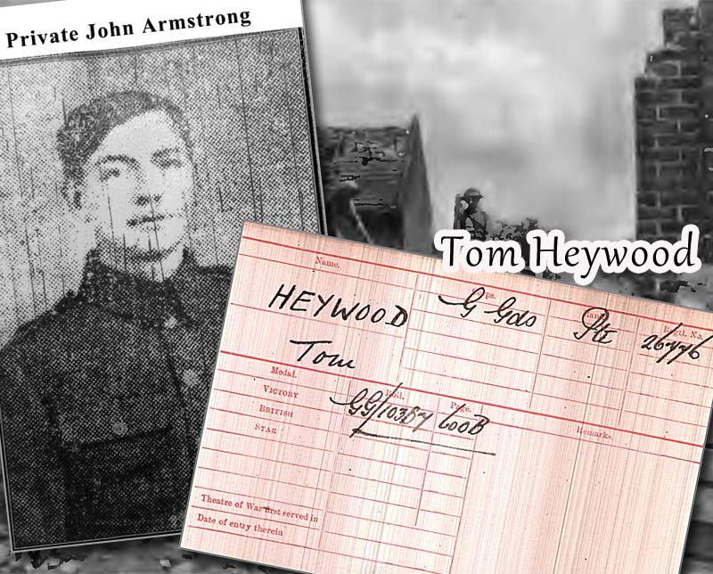 Private John Armstrong age 23, and Private Tom Heywood, 