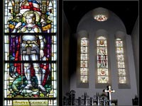 Ypres - Memorial Window, depicting St. George, in the Church