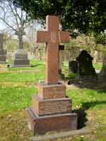 memorial cross on grave of Dr. Catherine Payne